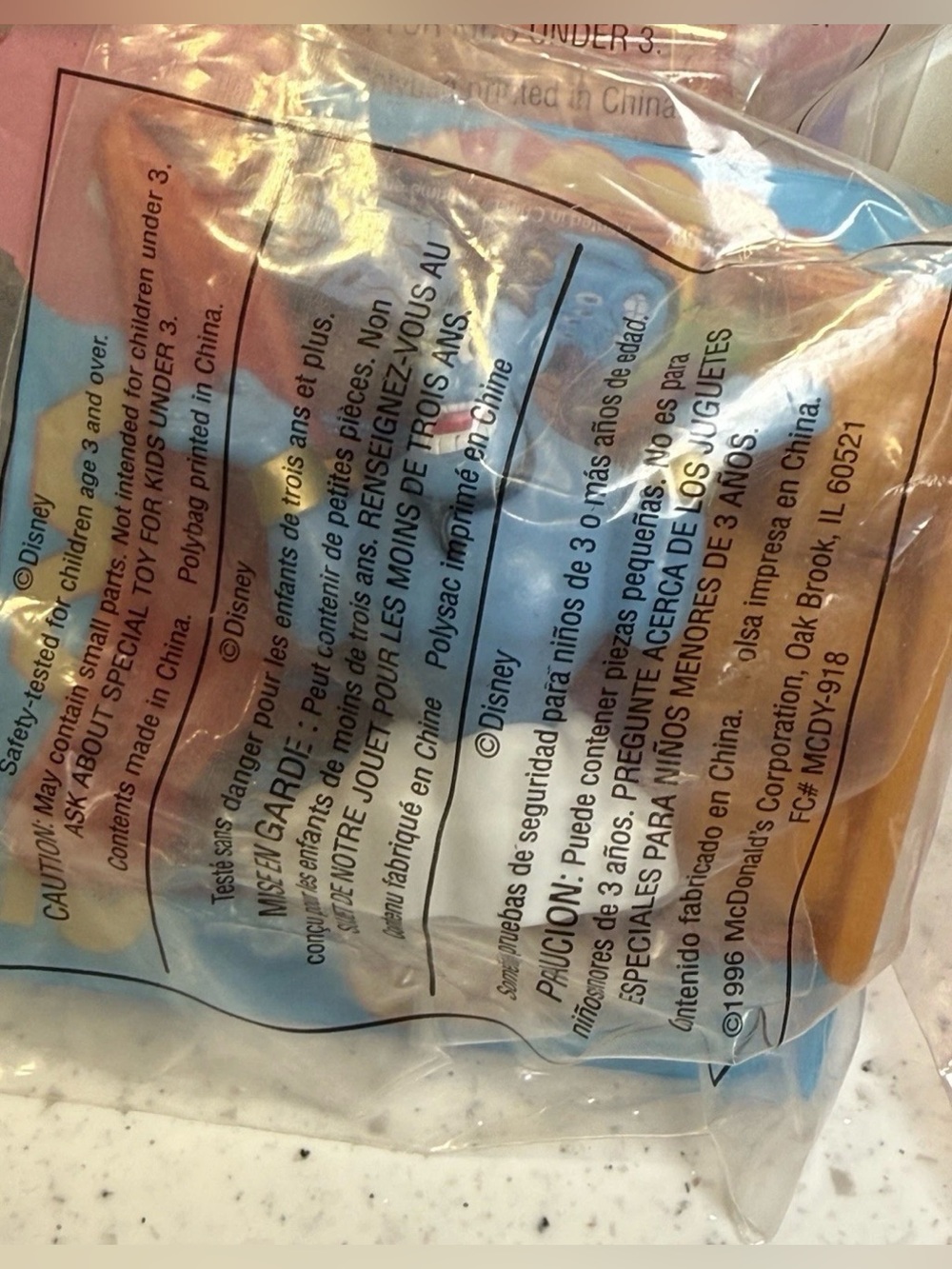 1996 McDonald's Aladdin Happy Meal Toys - Set of 7 In Bag -Just Missing #2 - Picture 7 of 7